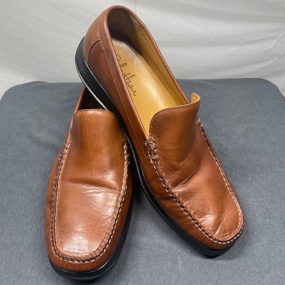Cole Haan Men Loafers Tan Leather 11.5M Nike Air C08093 Business Casual Slip On